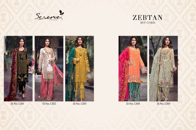 Serene Zebtan Hit Cord Latest Designer Festive Wear Fox Georgette Heavy embroidery semi stitched Pakistani Suits Collection
